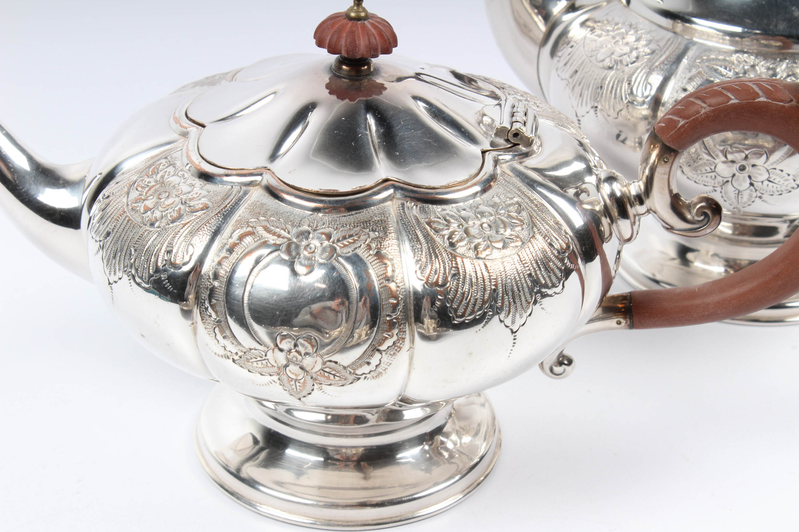 Old Sheffield Plate Reproduction Silverplate Tea and Coffee Service