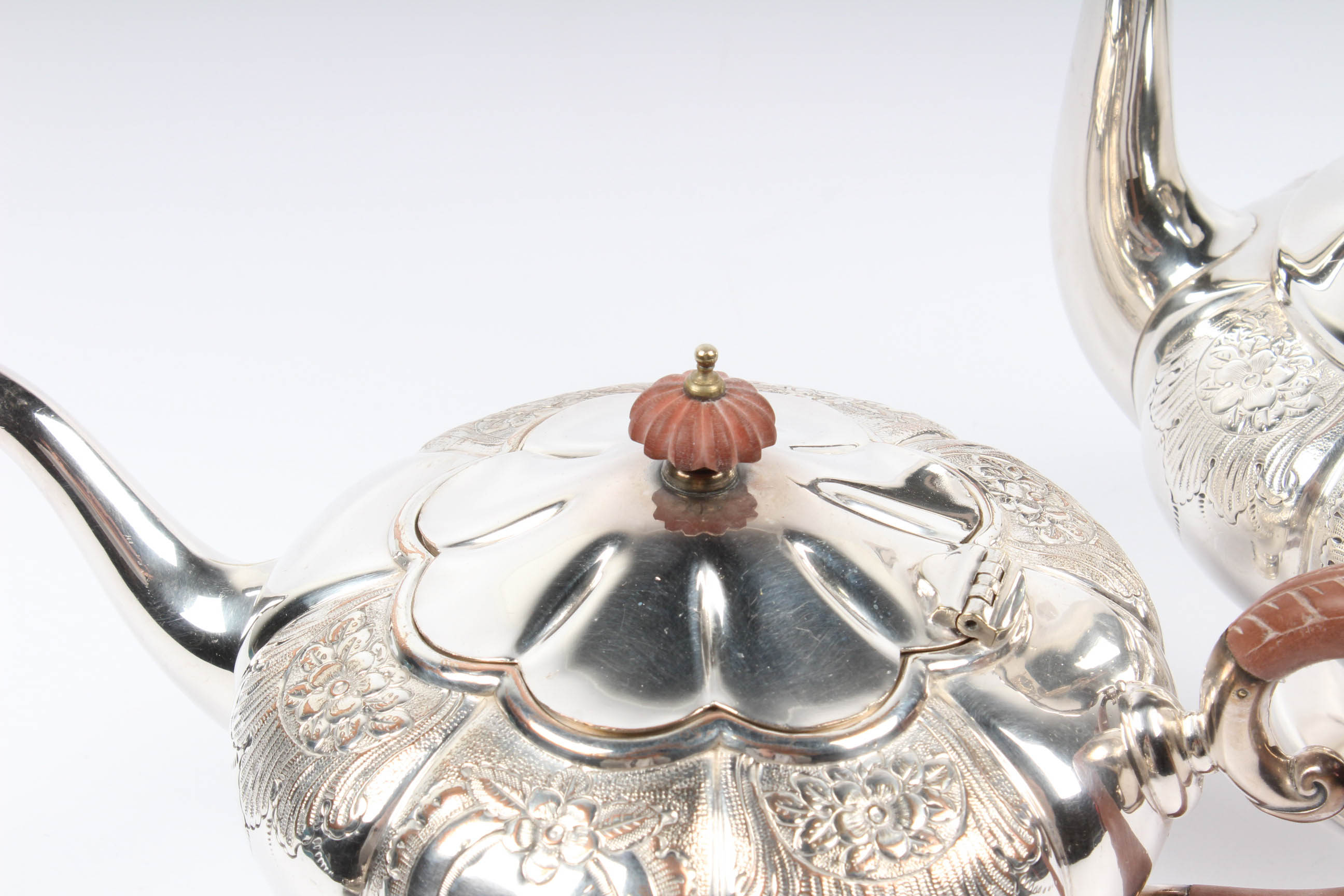 Old Sheffield Plate Reproduction Silverplate Tea and Coffee Service