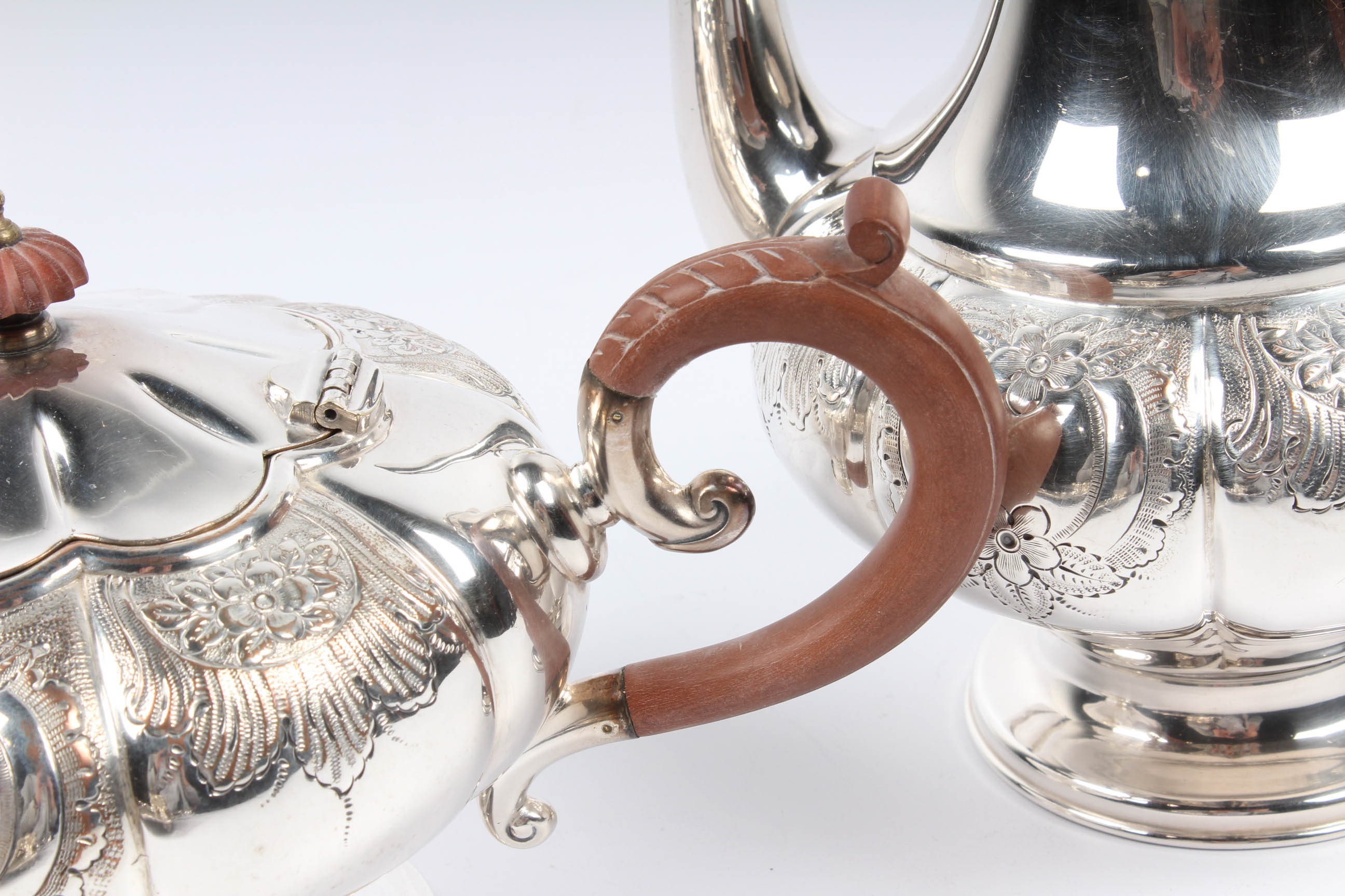 Old Sheffield Plate Reproduction Silverplate Tea and Coffee Service