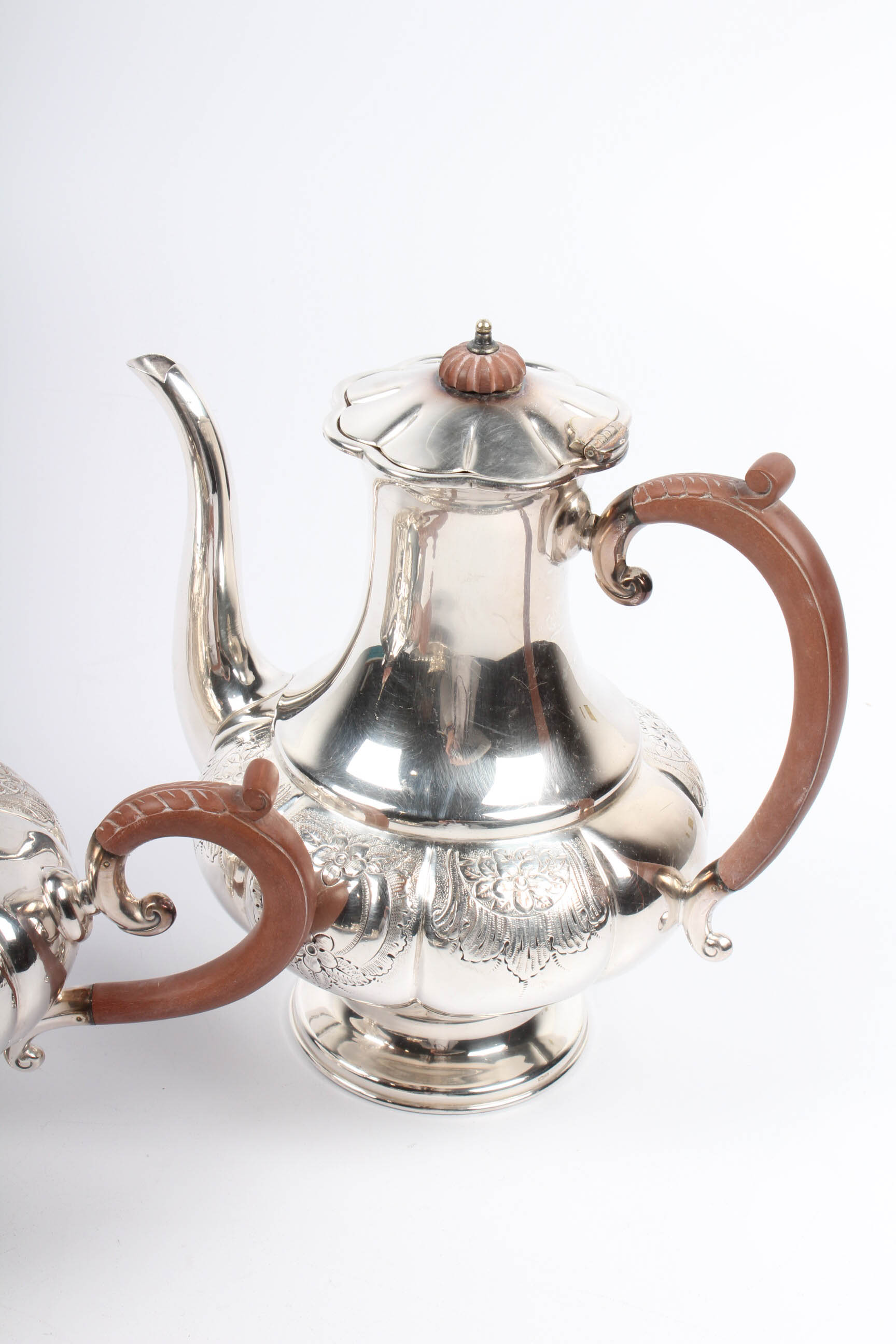 Old Sheffield Plate Reproduction Silverplate Tea and Coffee Service