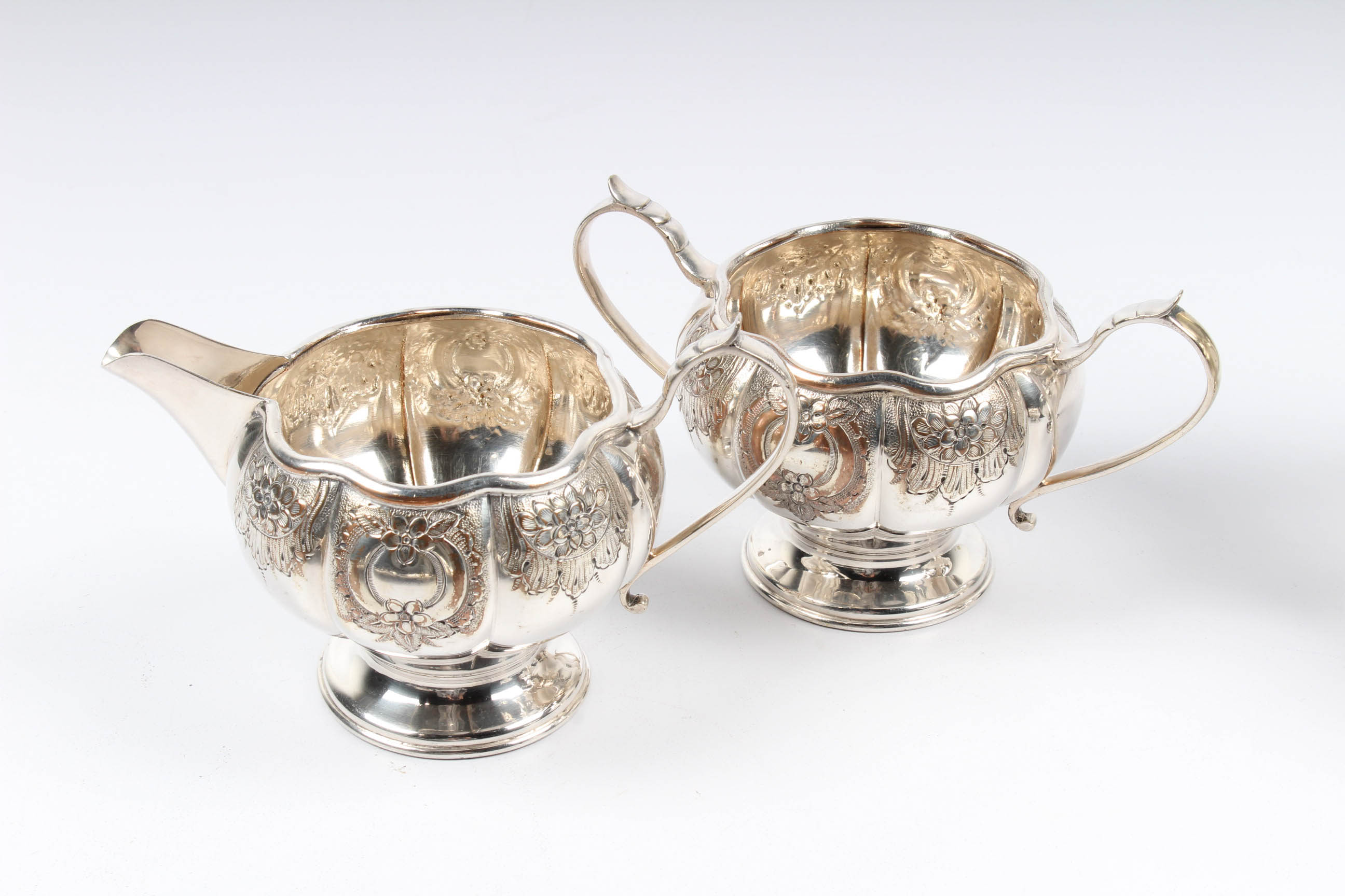 Old Sheffield Plate Reproduction Silverplate Tea and Coffee Service