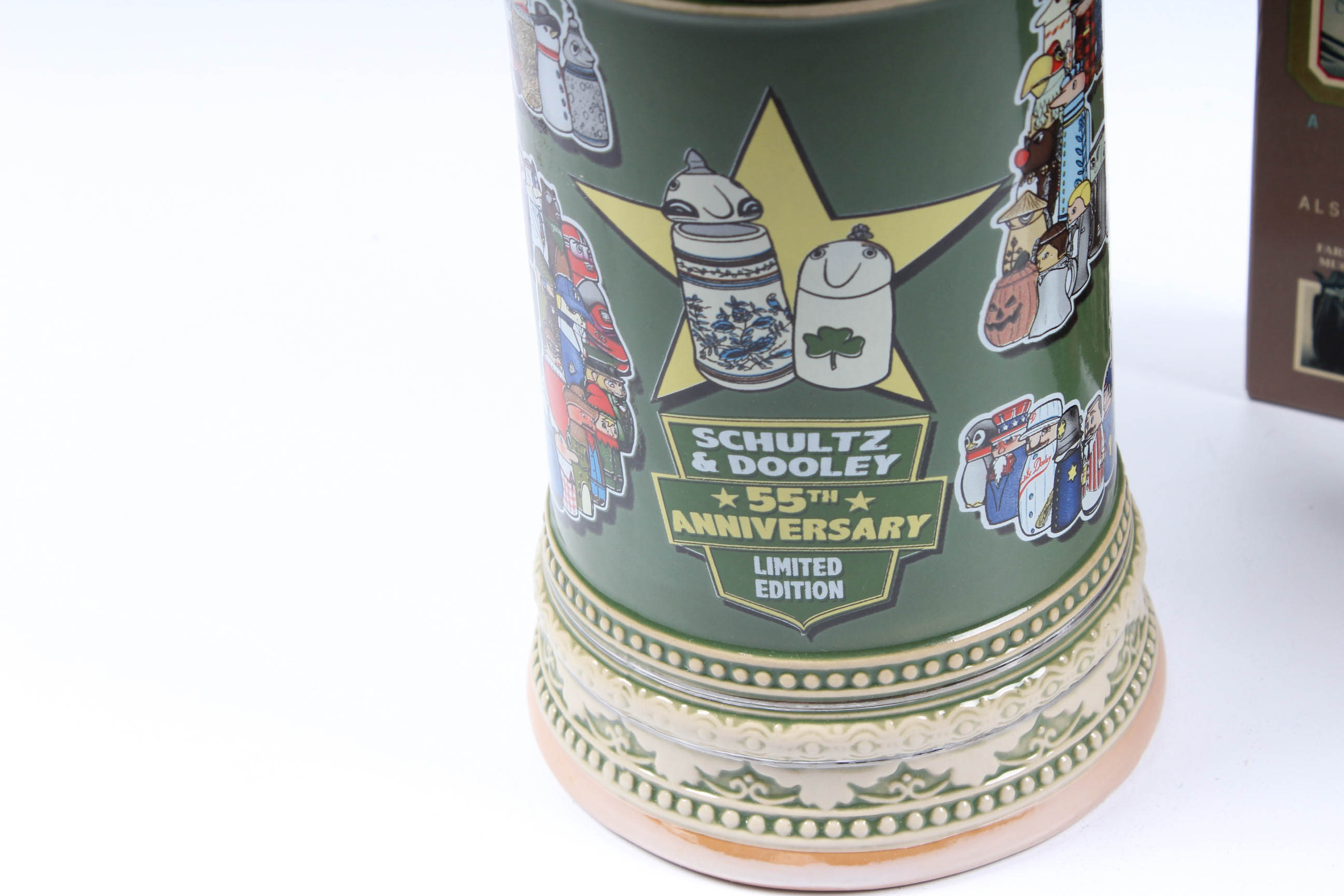 Limited Edition 55th Anniversary Schultz and Dooley Caricature Stein with VHS Festival Tapes