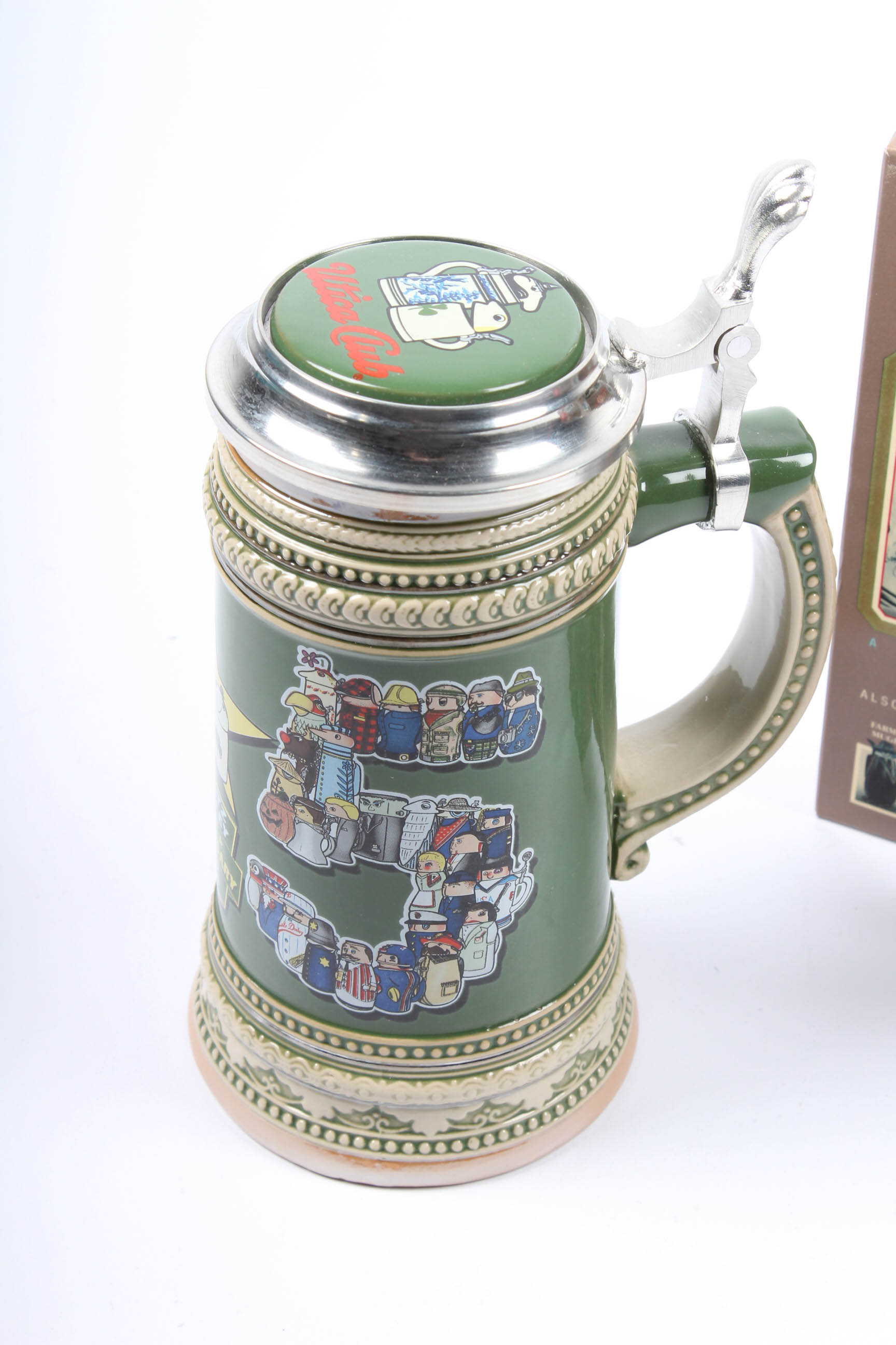 Limited Edition 55th Anniversary Schultz and Dooley Caricature Stein with VHS Festival Tapes