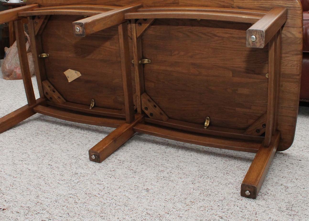 Davis Cabinet Solid Oak Jack Daniel Barrel Collection Coffee Table