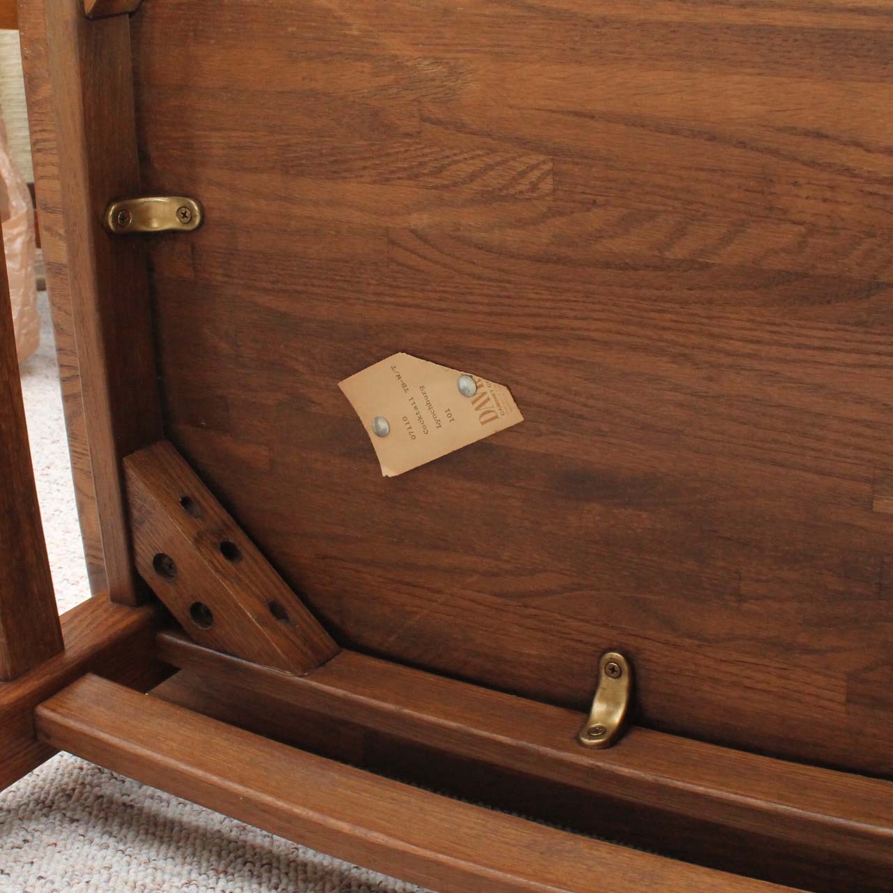 Davis Cabinet Solid Oak Jack Daniel Barrel Collection Coffee Table