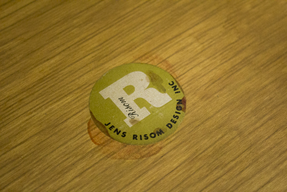 Signed Jens Risom Danish Modern Walnut Lounge Chair