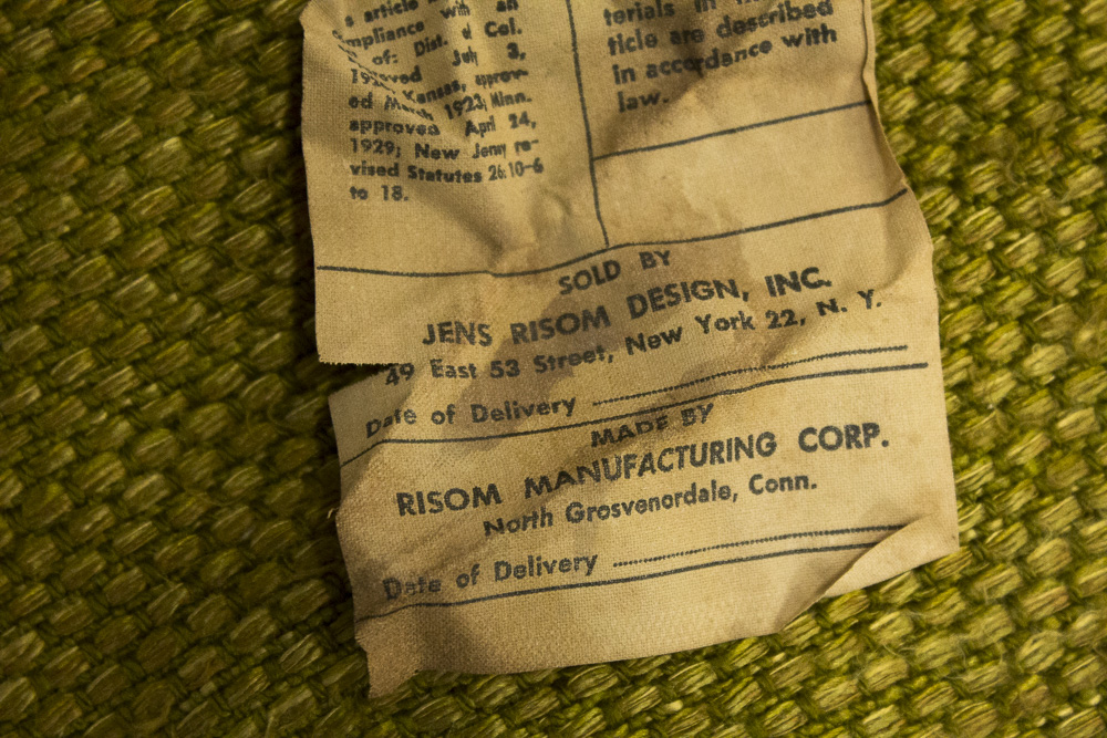 Signed Jens Risom Danish Modern Walnut Lounge Chair