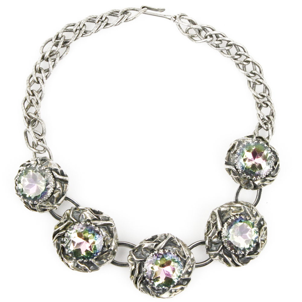 Vintage Schiaparelli Aurora Borealis Collar Necklace