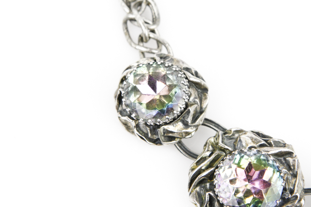 Vintage Schiaparelli Aurora Borealis Collar Necklace