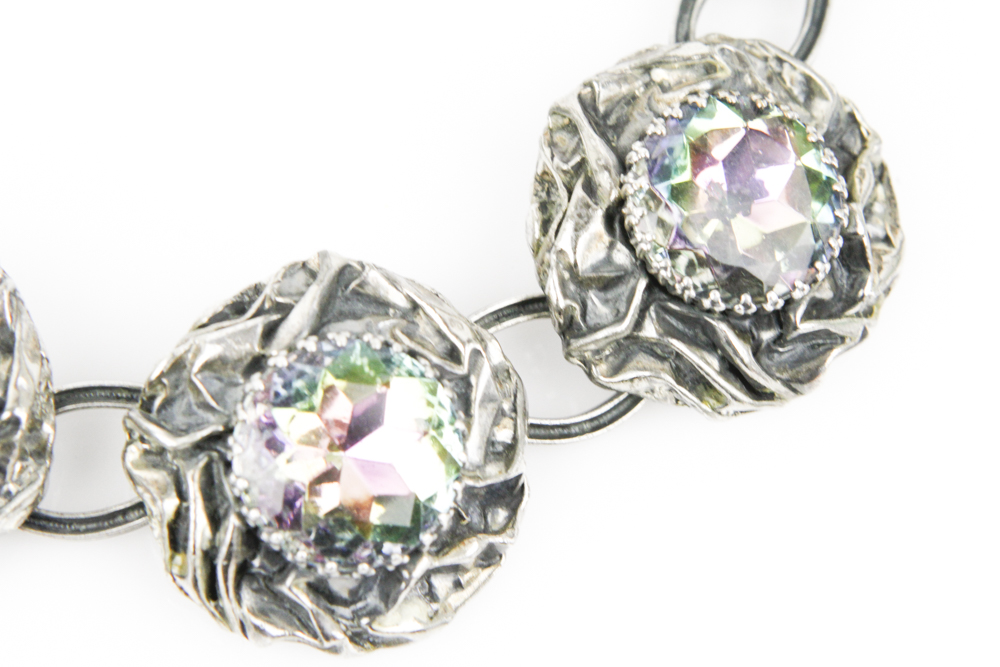 Vintage Schiaparelli Aurora Borealis Collar Necklace