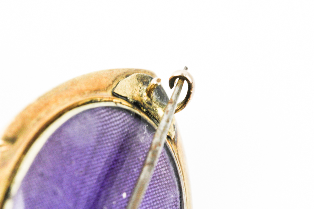 Victorian Citrine Mourning Brooch