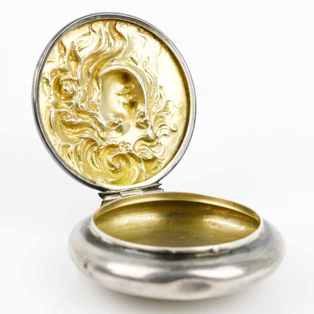 Art Nouveau Sterling Silver Repoussé Locket