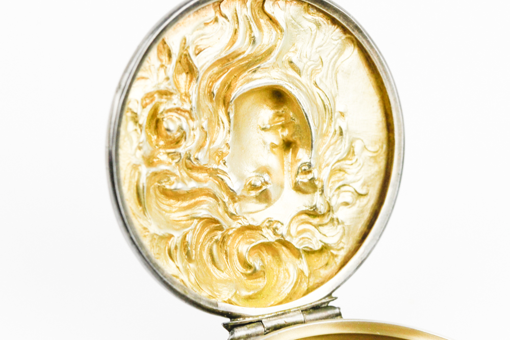 Art Nouveau Sterling Silver Repoussé Locket