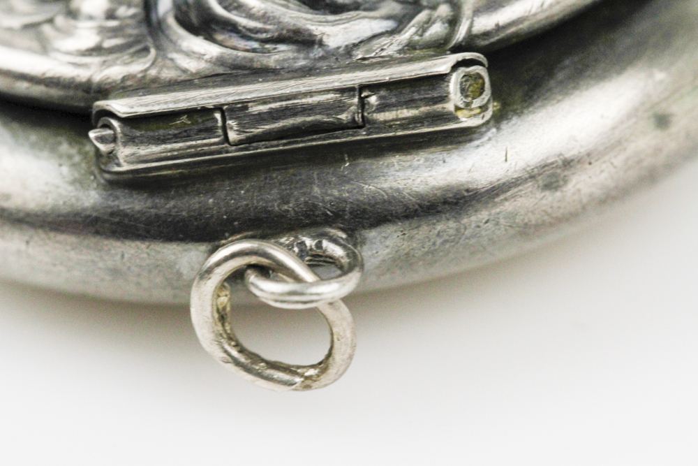 Art Nouveau Sterling Silver Repoussé Locket