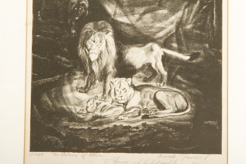 Pair of Signed Mordi Gassner Lithographs