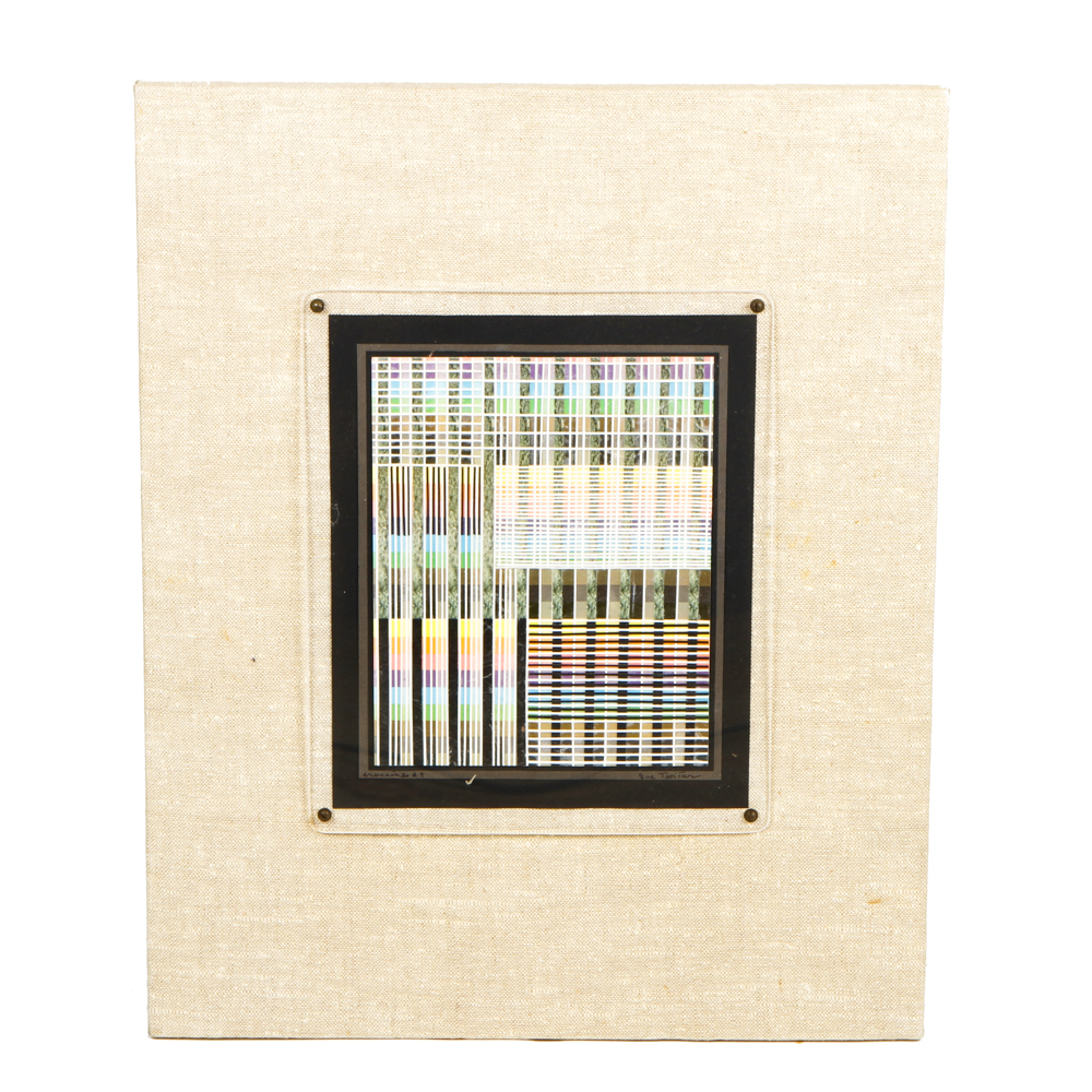 Signed Eve Tartar Mixed Media Art Piece "Crossings # 9"