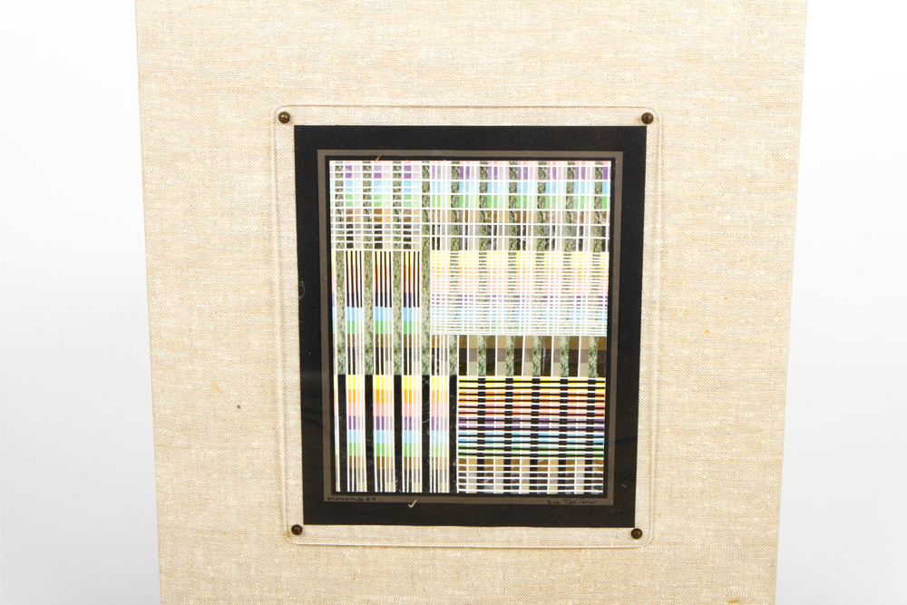 Signed Eve Tartar Mixed Media Art Piece "Crossings # 9"