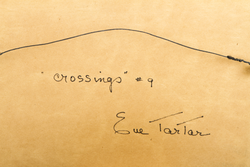 Signed Eve Tartar Mixed Media Art Piece "Crossings # 9"