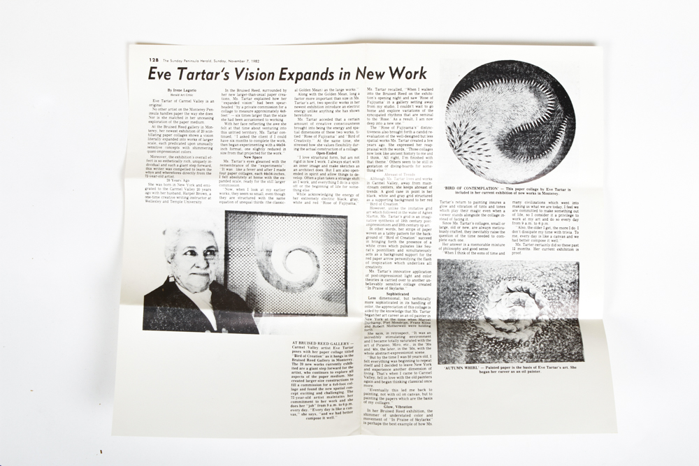 Signed Eve Tartar Mixed Media Art Piece "Crossings # 9"