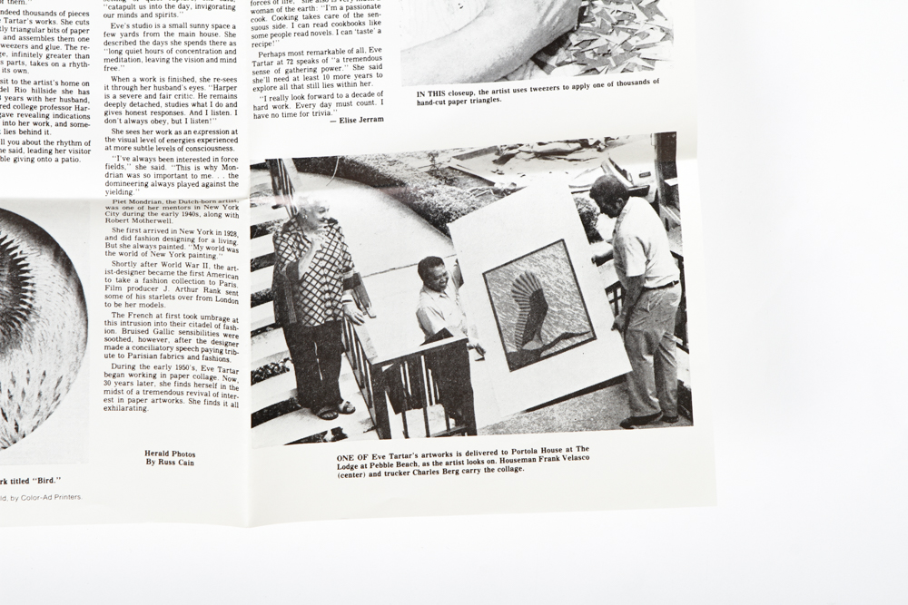 Signed Eve Tartar Mixed Media Art Piece "Crossings # 9"