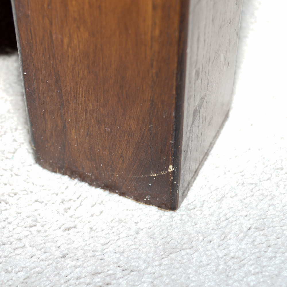 Leather and Wood Recliner