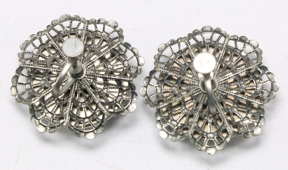 Collection of Silver Tone Costume Jewelry with Gold Tone Ring