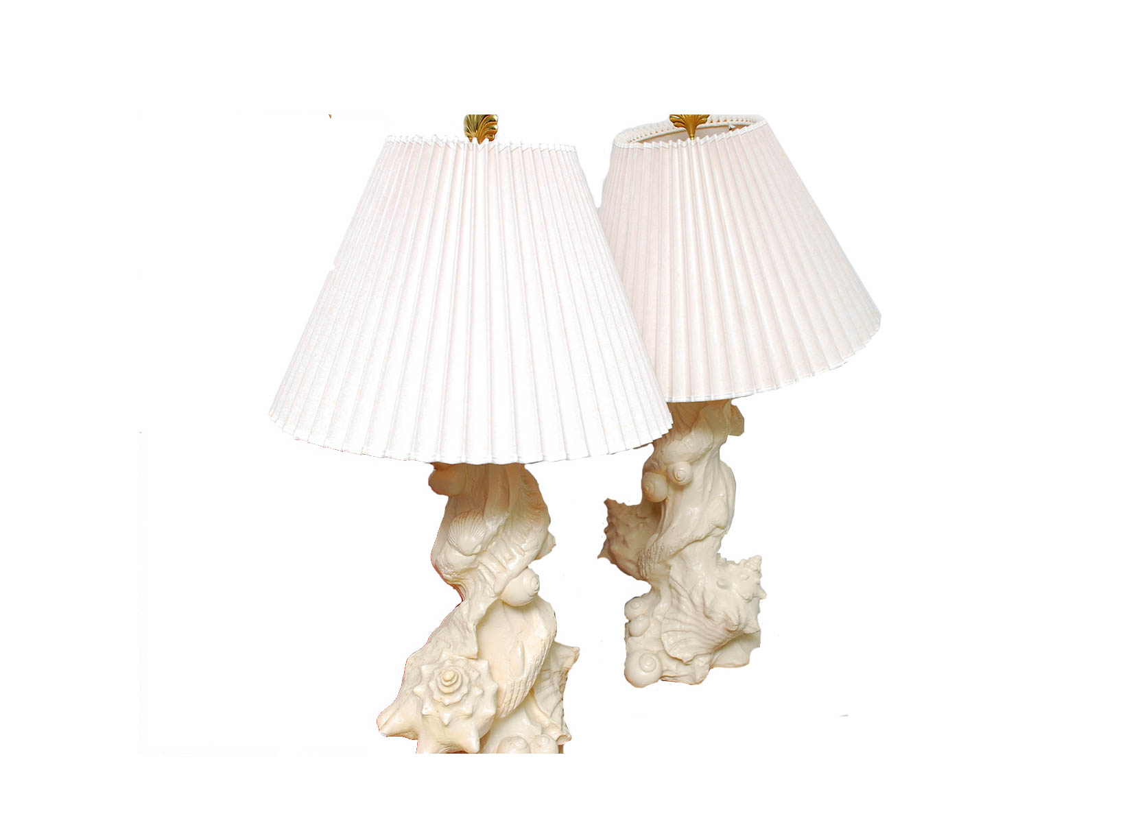 Pair of Shell Themed Table Lamps