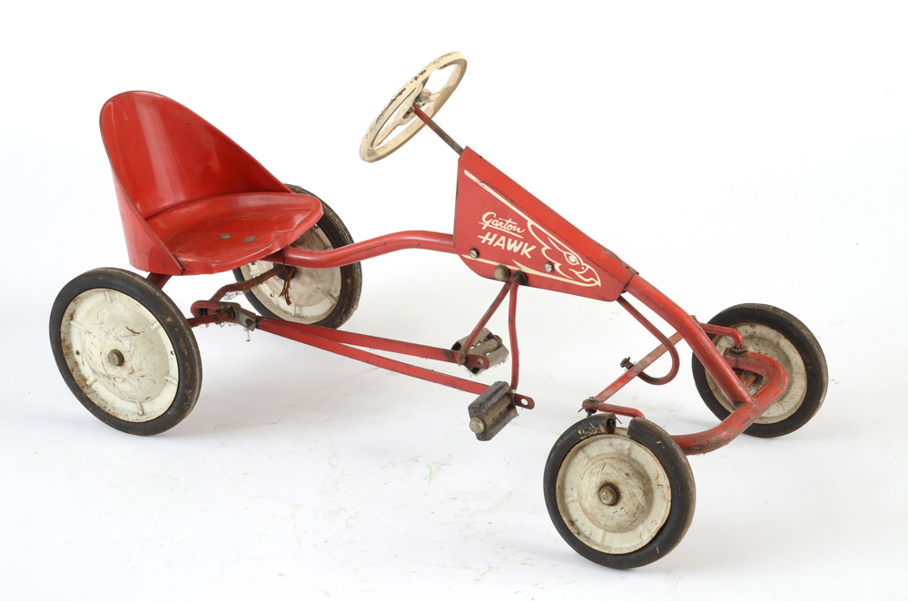 Two Vintage Garton Hawk Pedal Cars