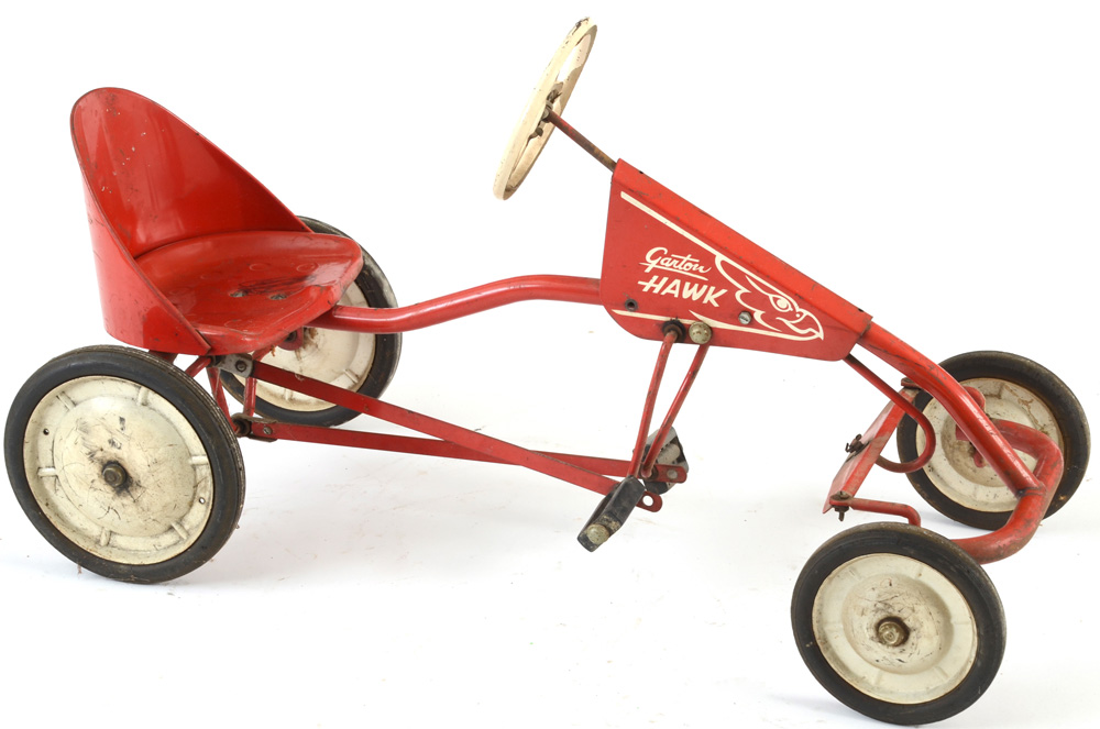 Two Vintage Garton Hawk Pedal Cars