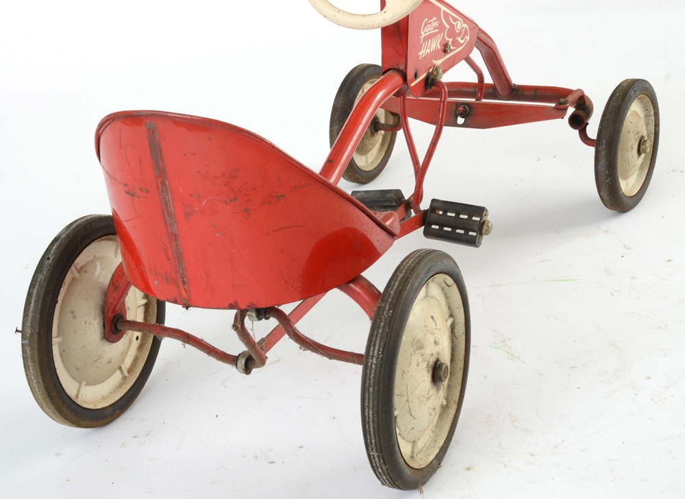 Two Vintage Garton Hawk Pedal Cars