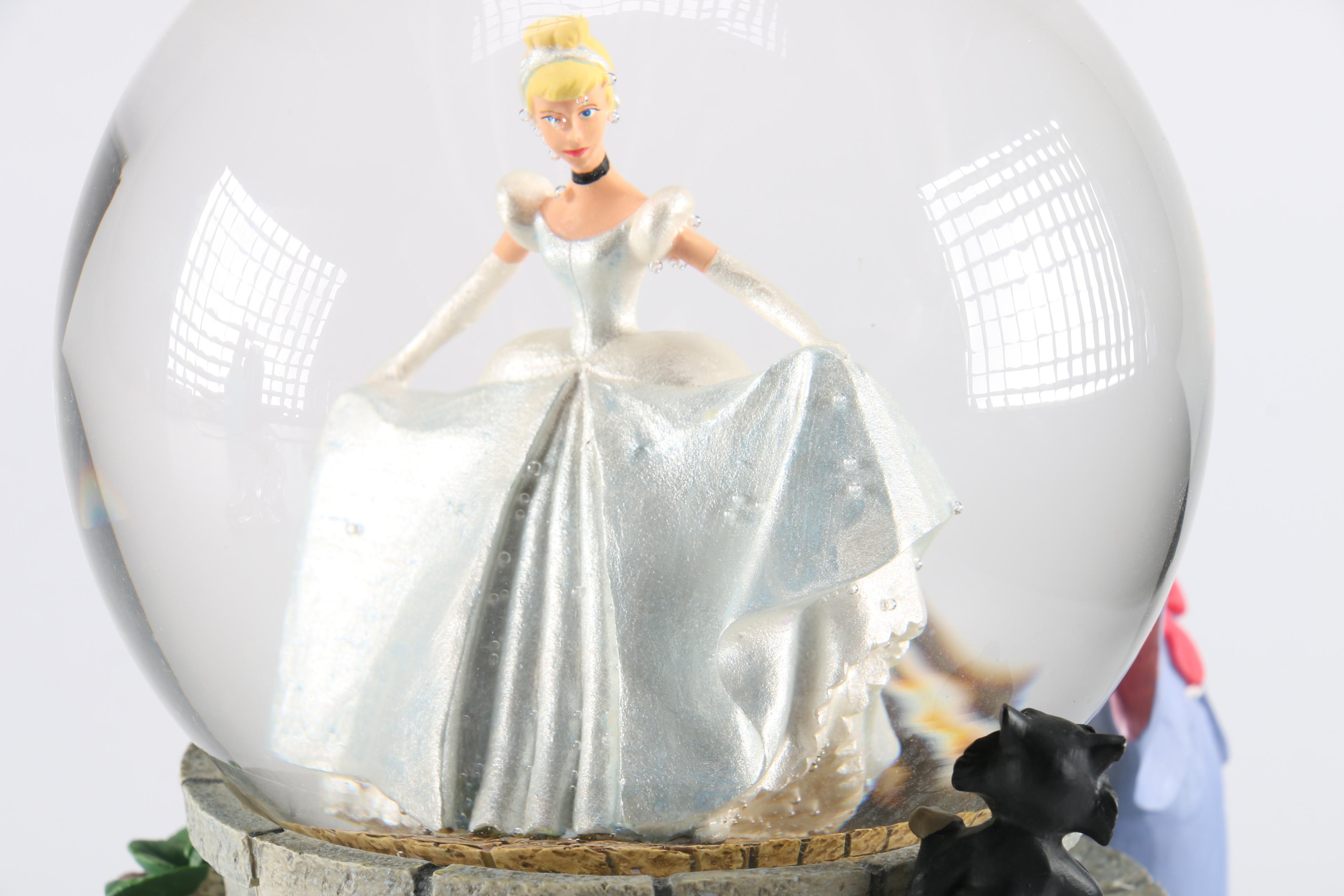 Walt Disney's "Cinderella" Snow Globe and Disney Collection Glass Slippers