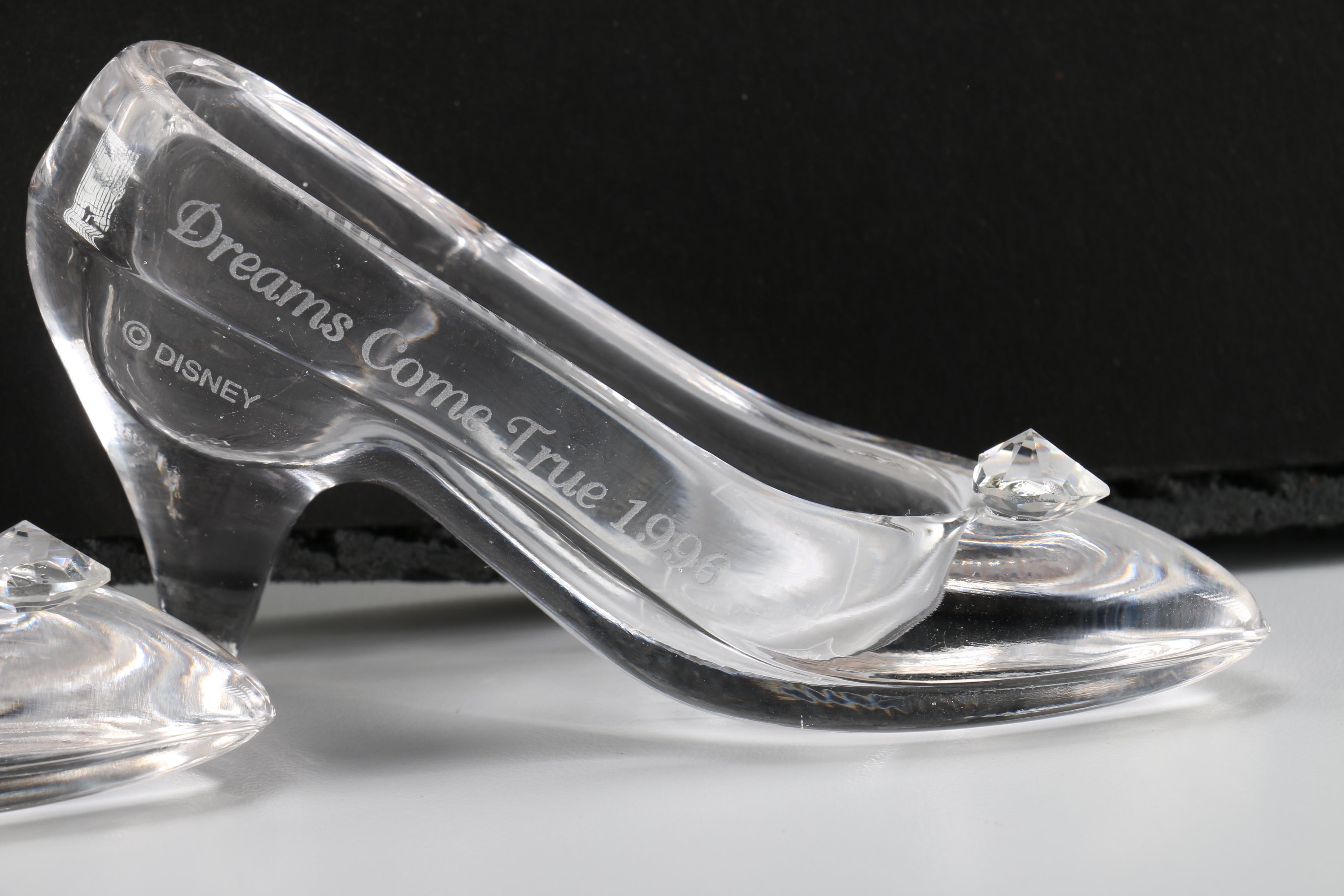 Walt Disney's "Cinderella" Snow Globe and Disney Collection Glass Slippers