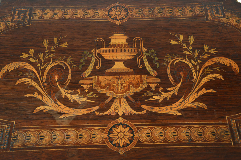 Fine Aesthetic-Style Inlaid Rosewood Work Table