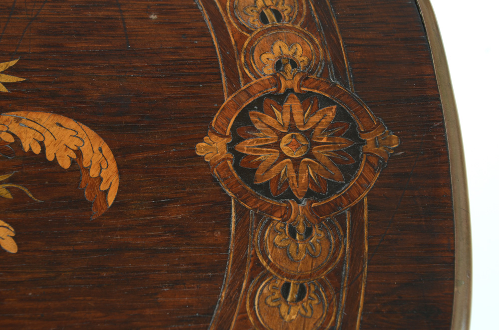 Fine Aesthetic-Style Inlaid Rosewood Work Table