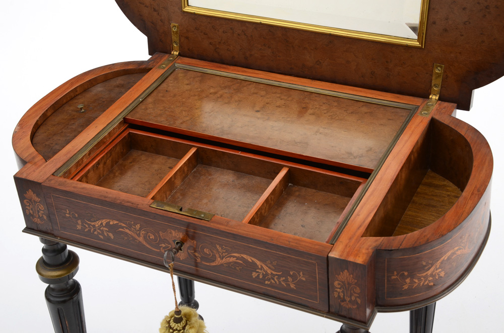 Fine Aesthetic-Style Inlaid Rosewood Work Table