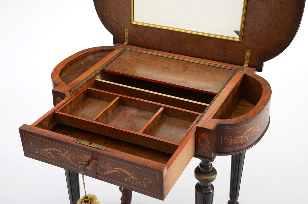 Fine Aesthetic-Style Inlaid Rosewood Work Table