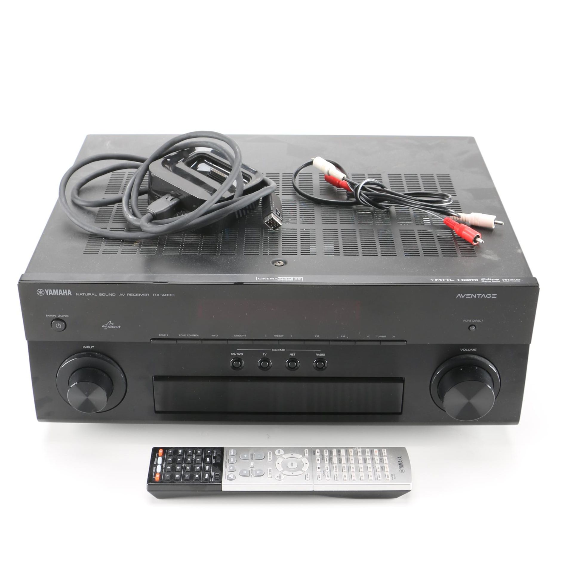 Yamaha Audio/Visual Receiver, Remote, and iPod Connector