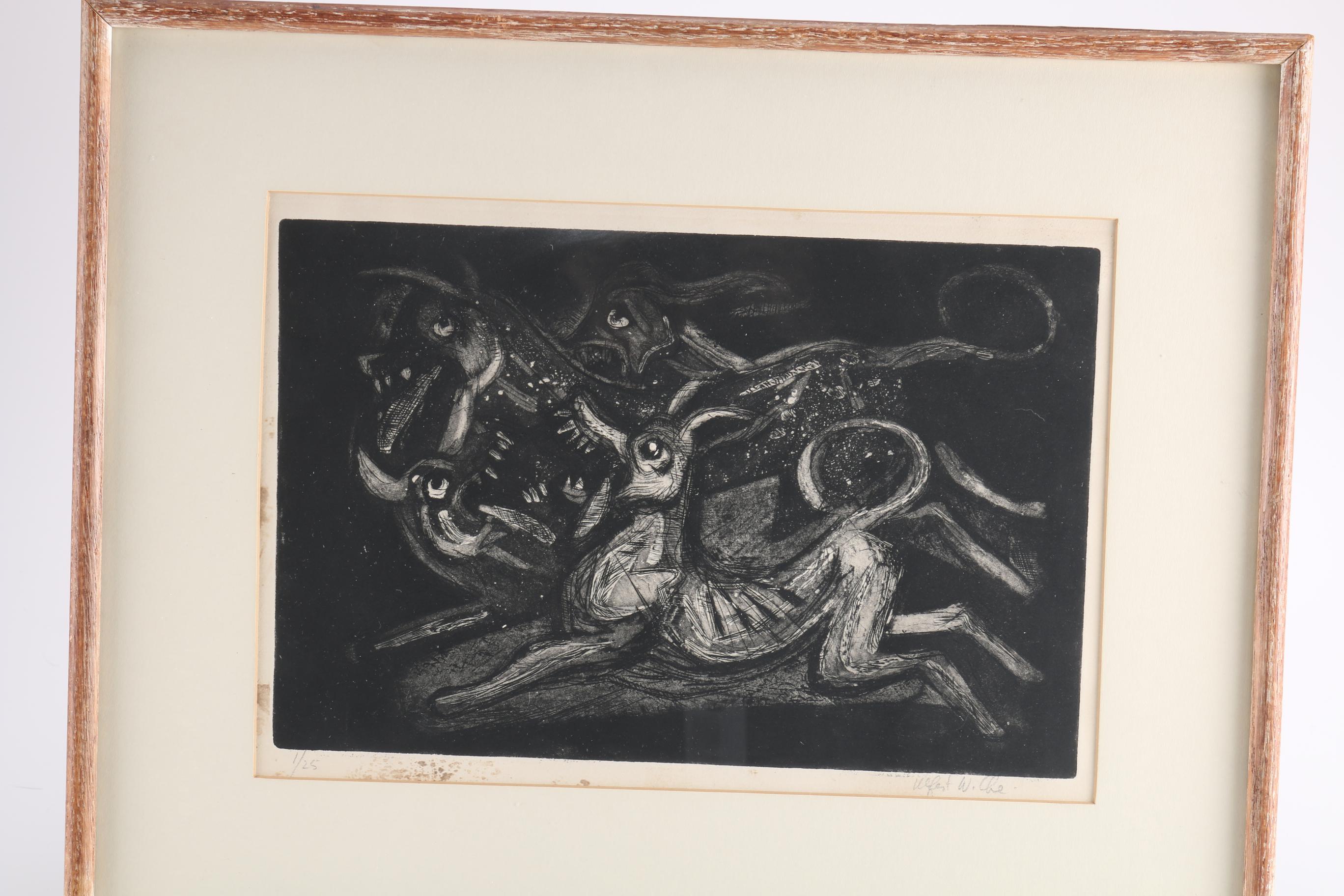 Ulfert Wilke Limited Edition Lithograph Animals Running