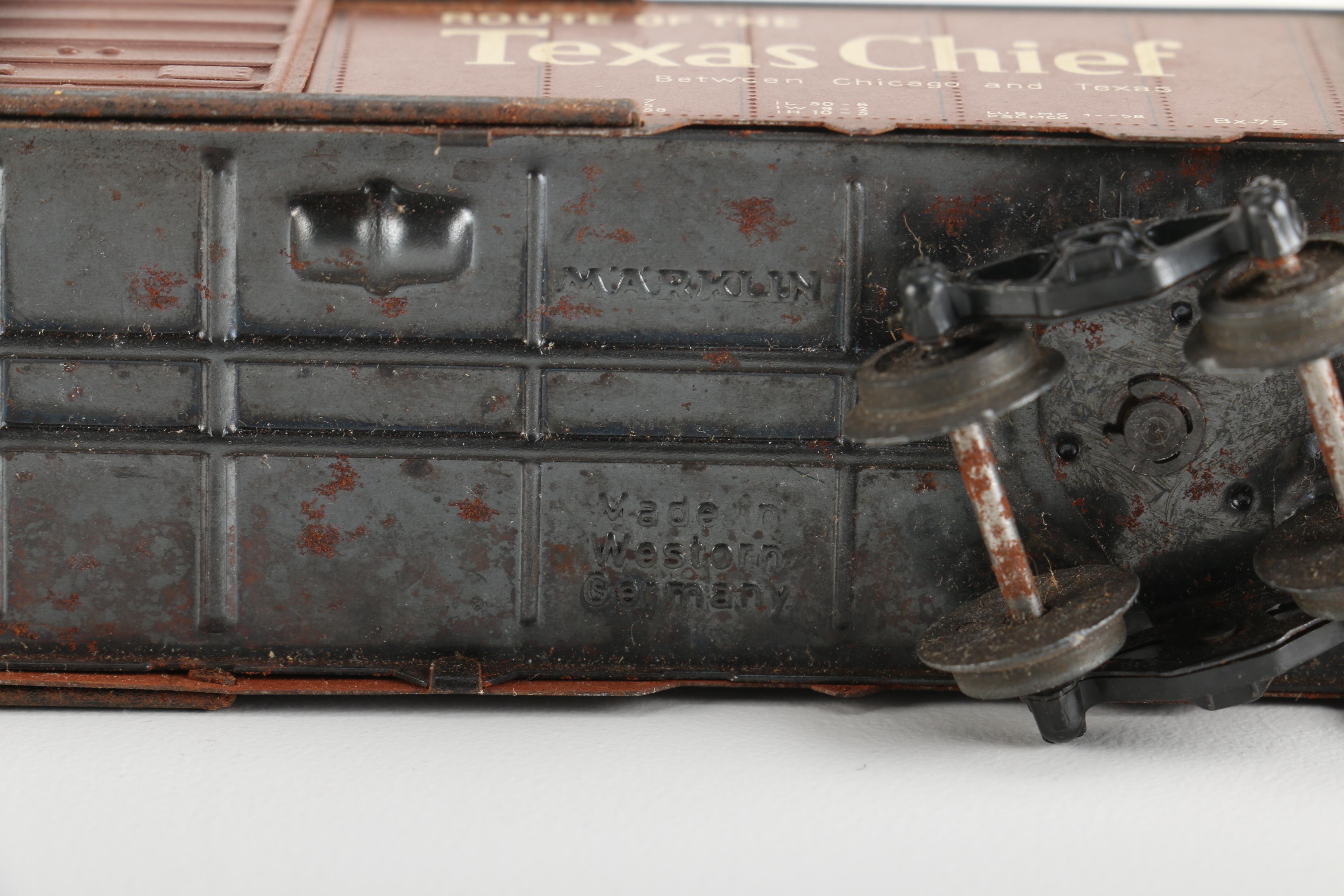 Vintage Train Car Toys Featuring a 1951 HO Scale Marklin 4570 Caboose