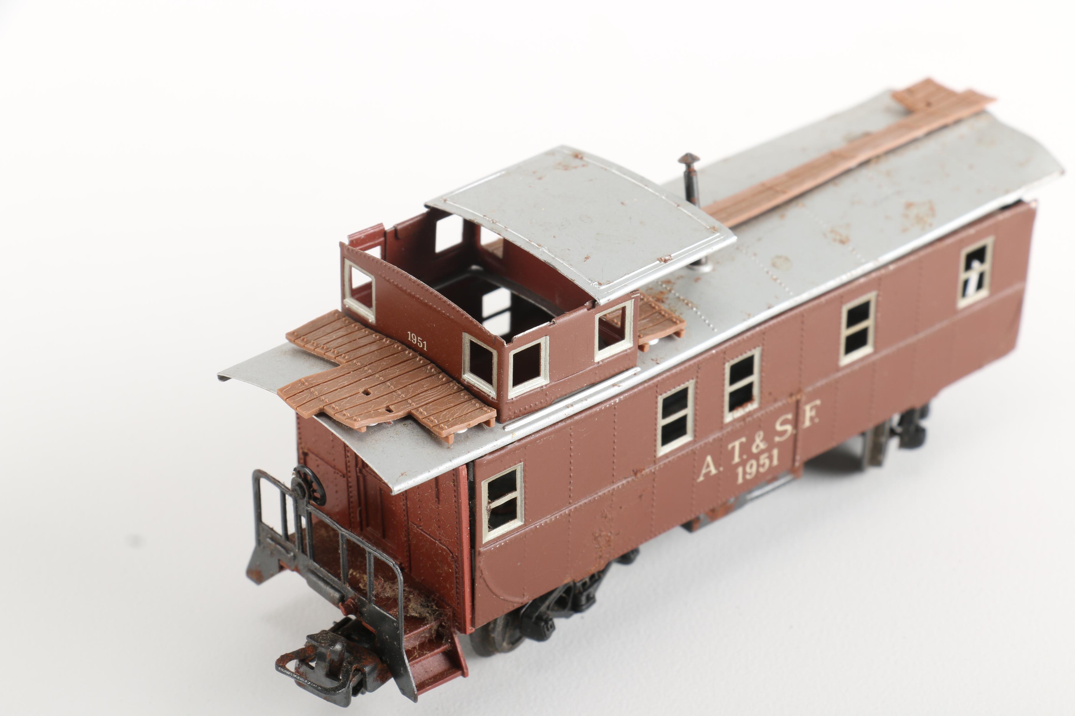 Vintage Train Car Toys Featuring a 1951 HO Scale Marklin 4570 Caboose