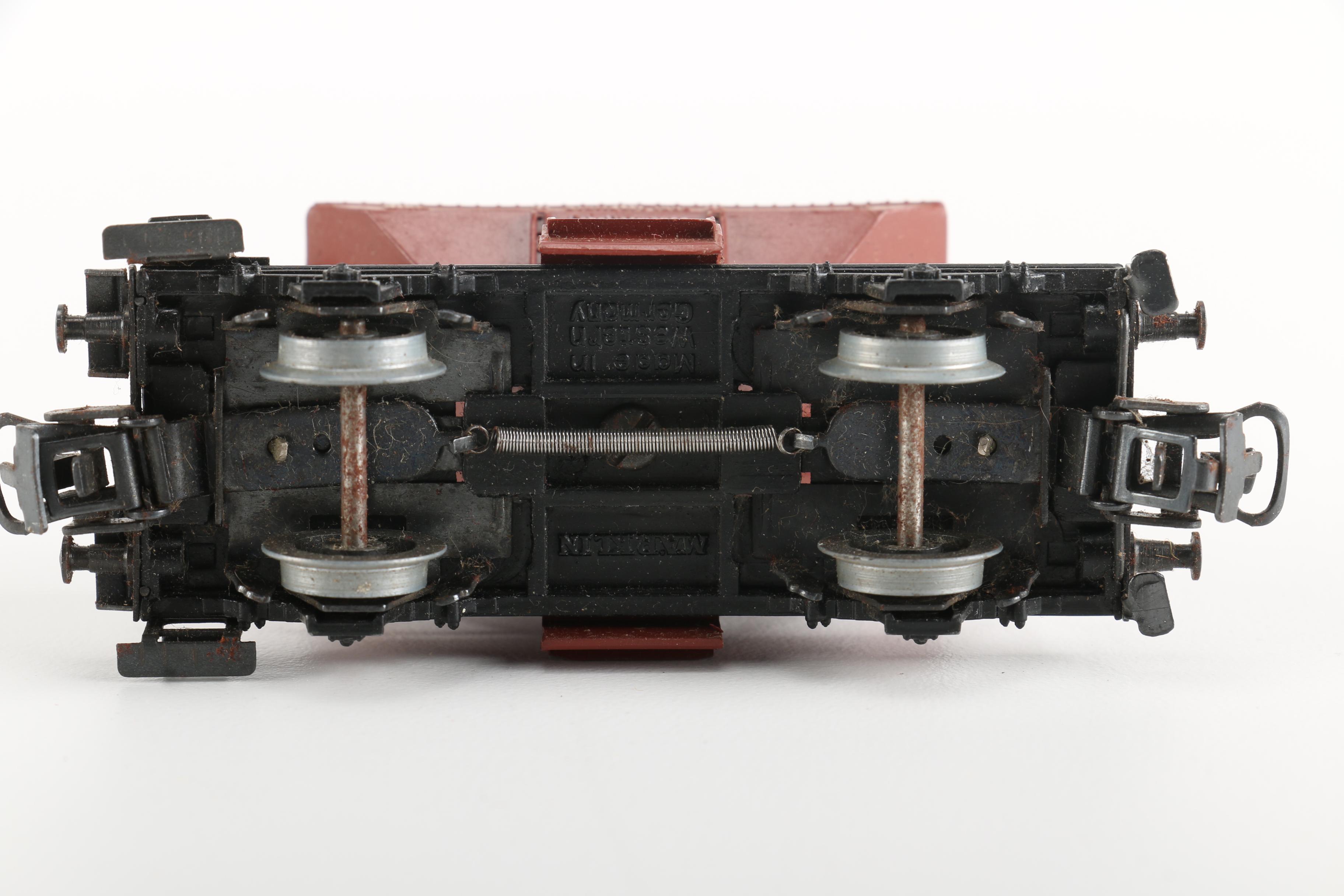 Vintage Train Car Toys Featuring a 1951 HO Scale Marklin 4570 Caboose