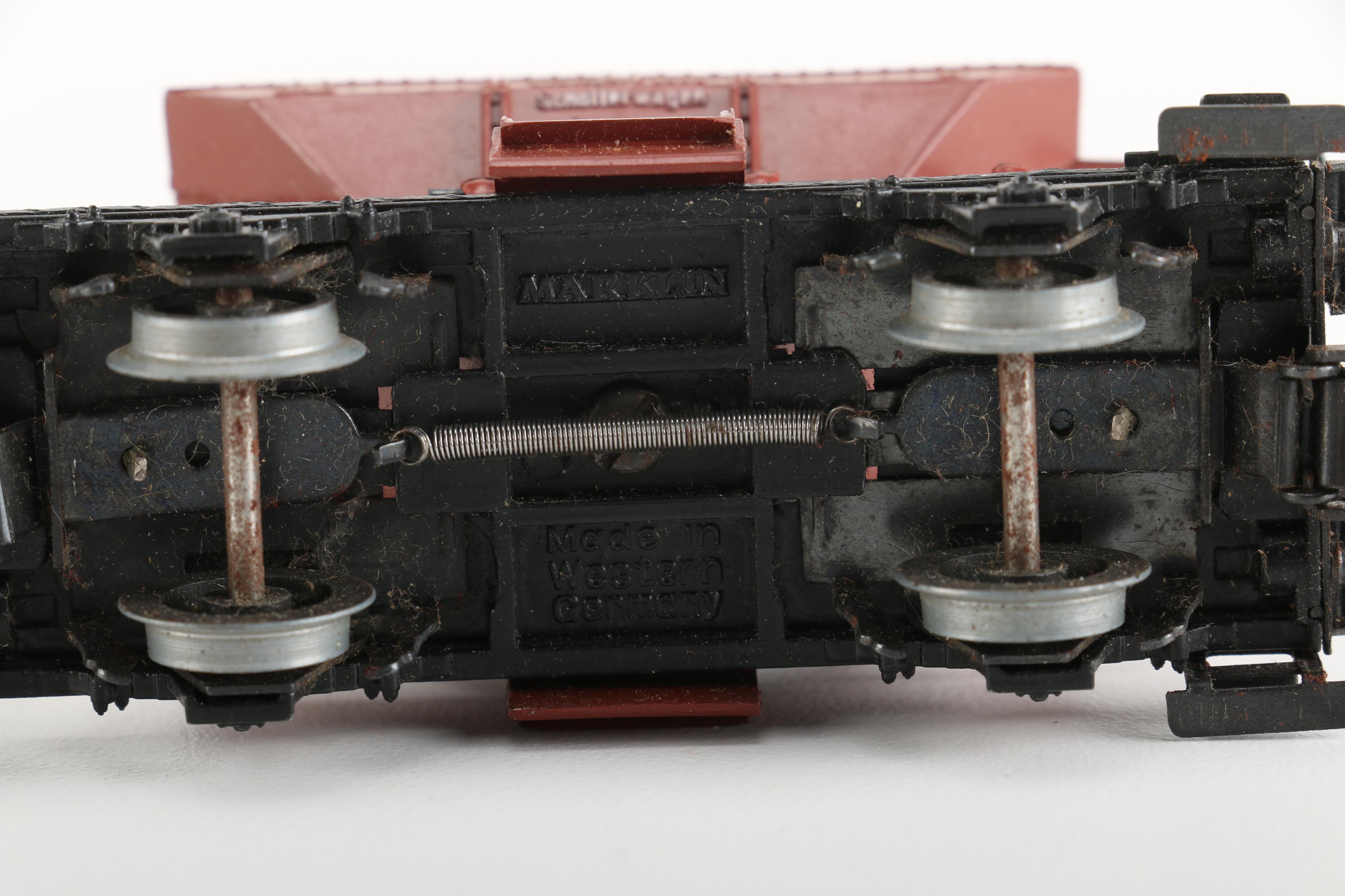 Vintage Train Car Toys Featuring a 1951 HO Scale Marklin 4570 Caboose