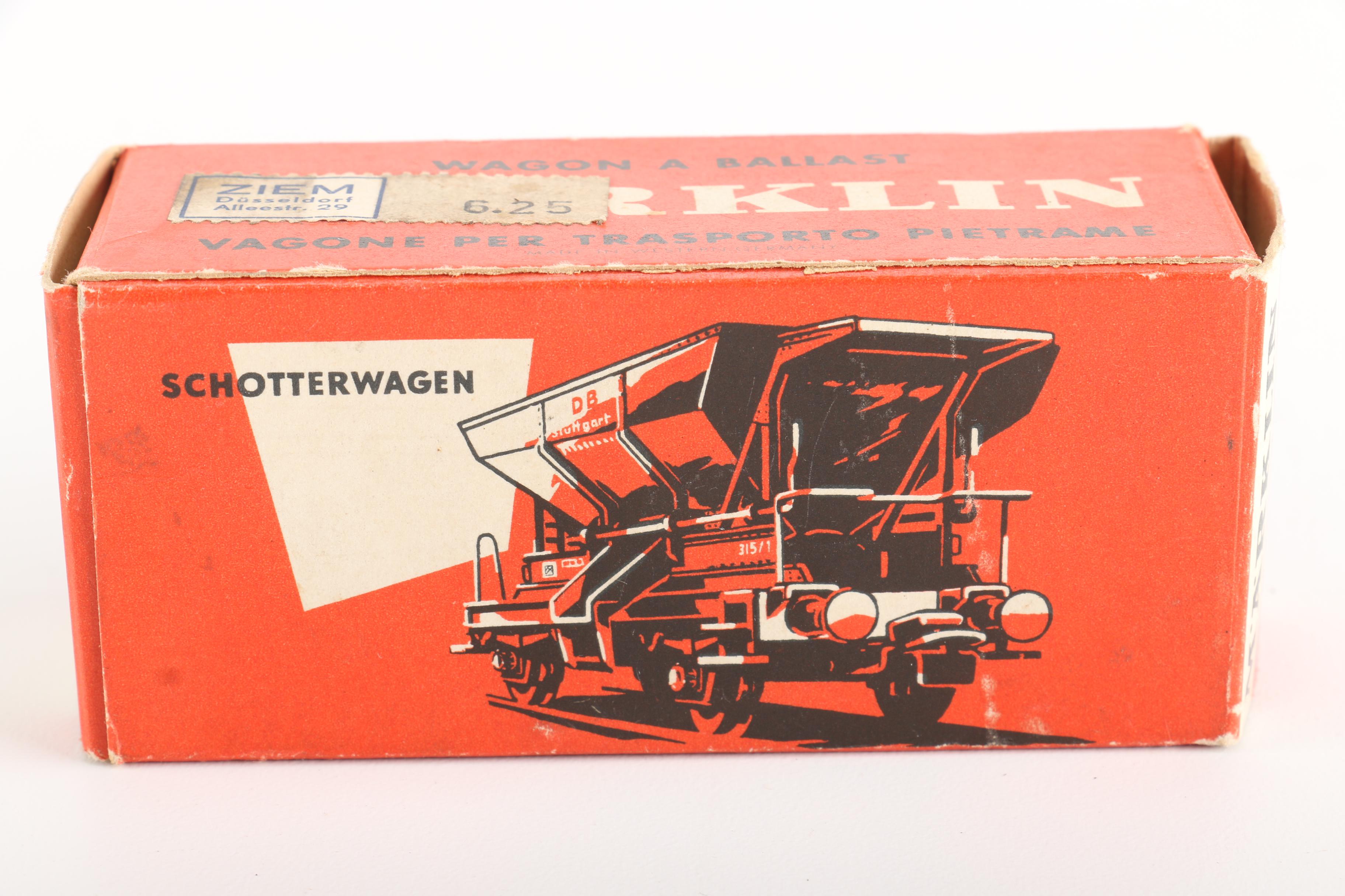 Vintage Train Car Toys Featuring a 1951 HO Scale Marklin 4570 Caboose