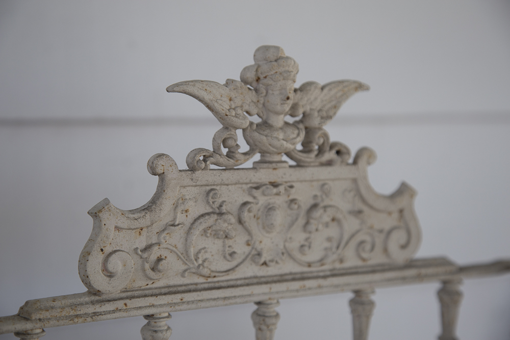 Antique Metal Mirrored Stand with Drawer