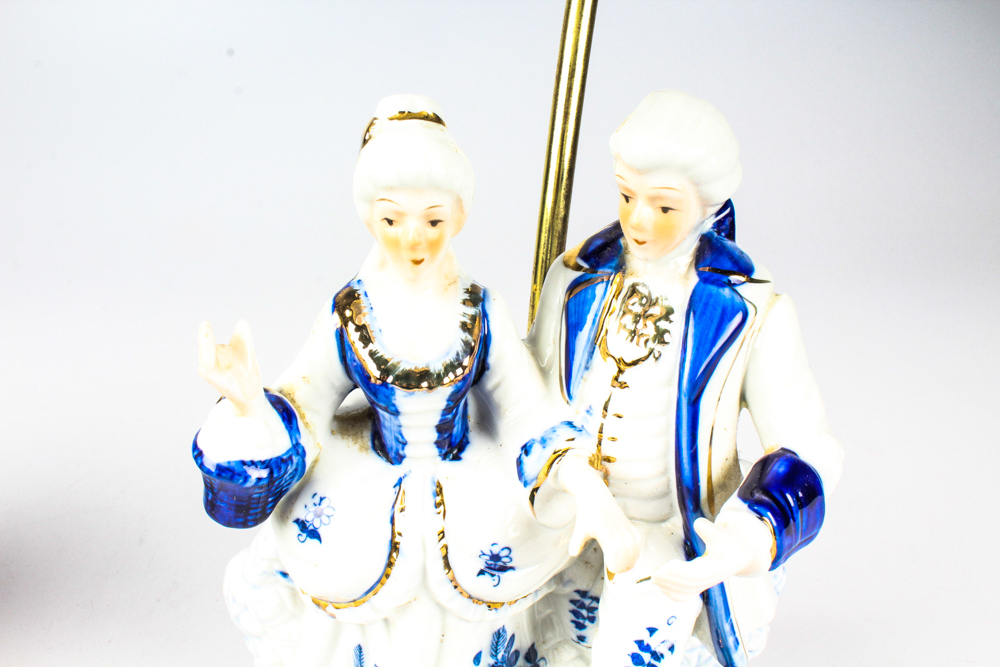 Vintage Lefton "Fruit Fantasia" Canister Set with Figural Lamp