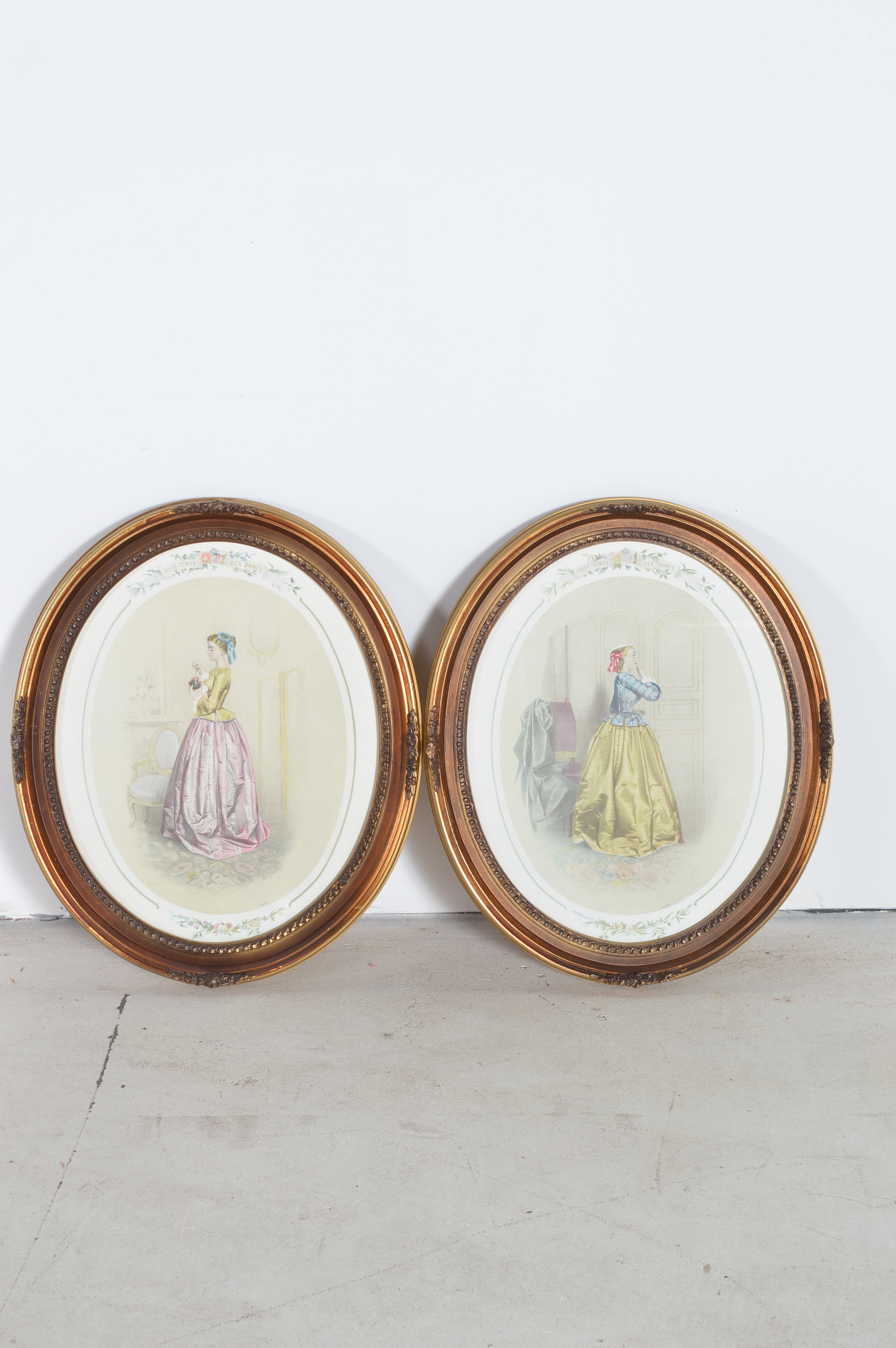 French Fashion Prints "Passe-Temps Des Dames" After A. Pingot