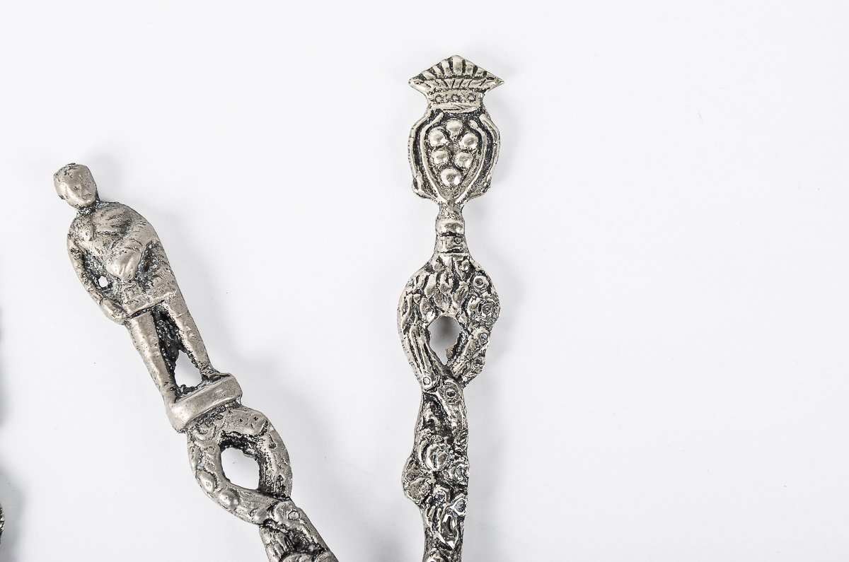 Vintage Italian Souvenir Spoons and Pickle Fork