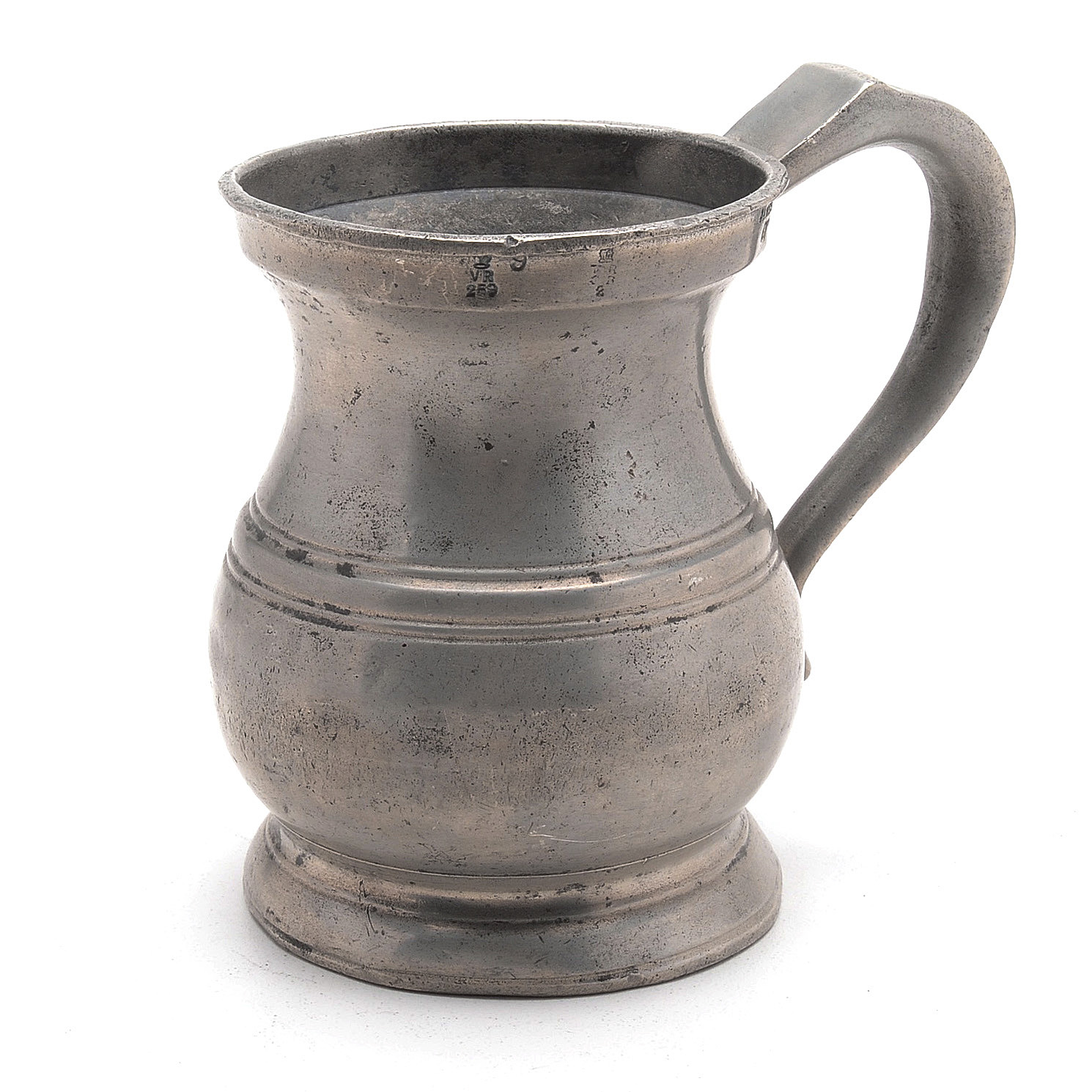 Antique James Yates Pewter Pint Tankard