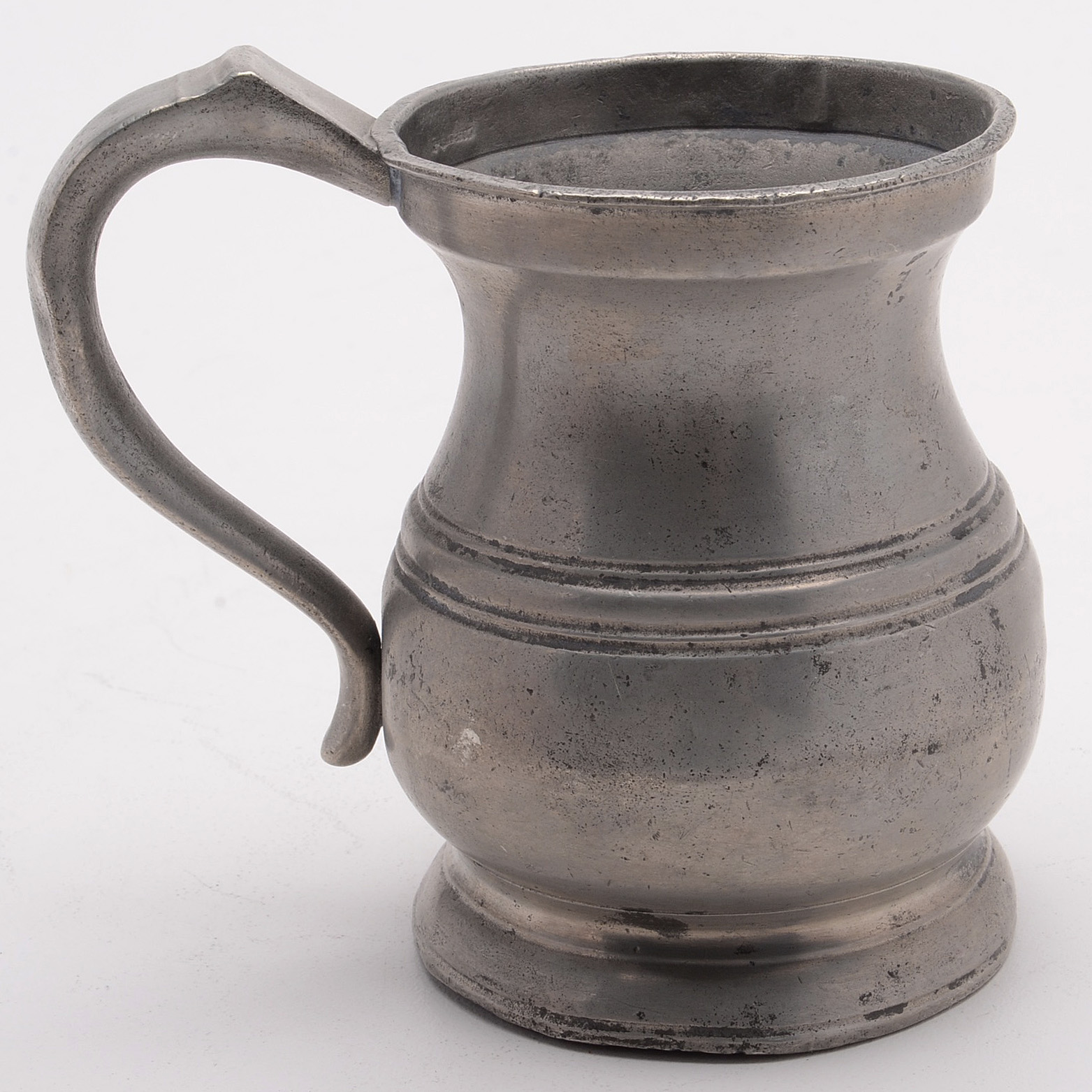 Antique James Yates Pewter Pint Tankard