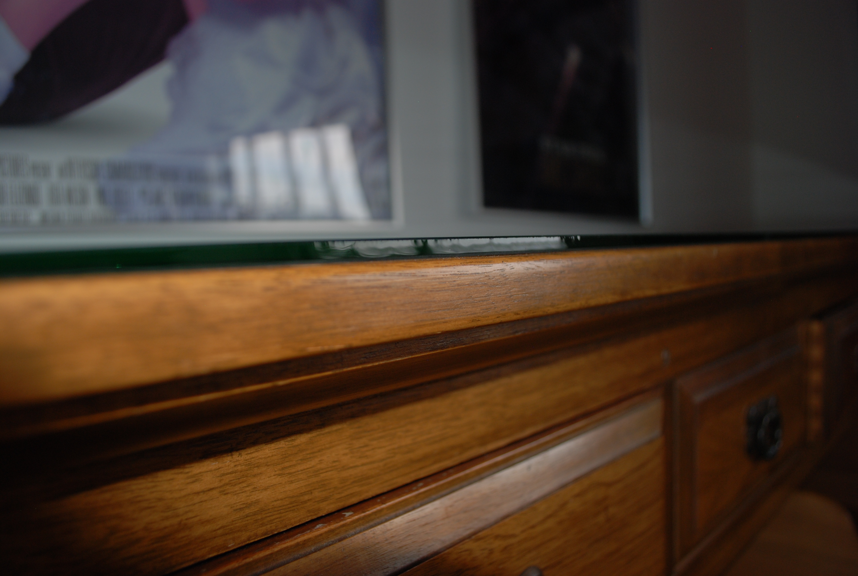 Circa 1980s Dresser With Glass Top